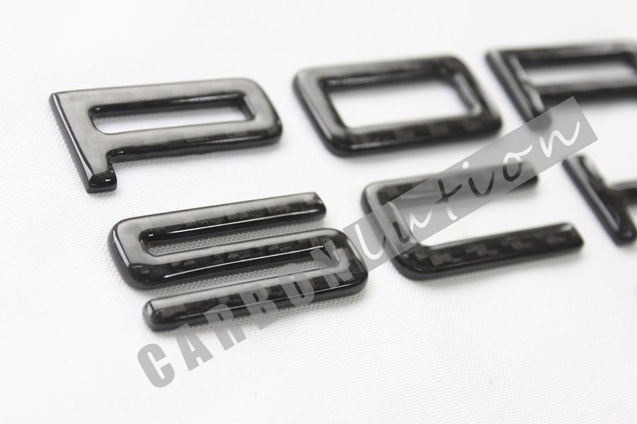 "PORSCHE" Carbon badges for Macan