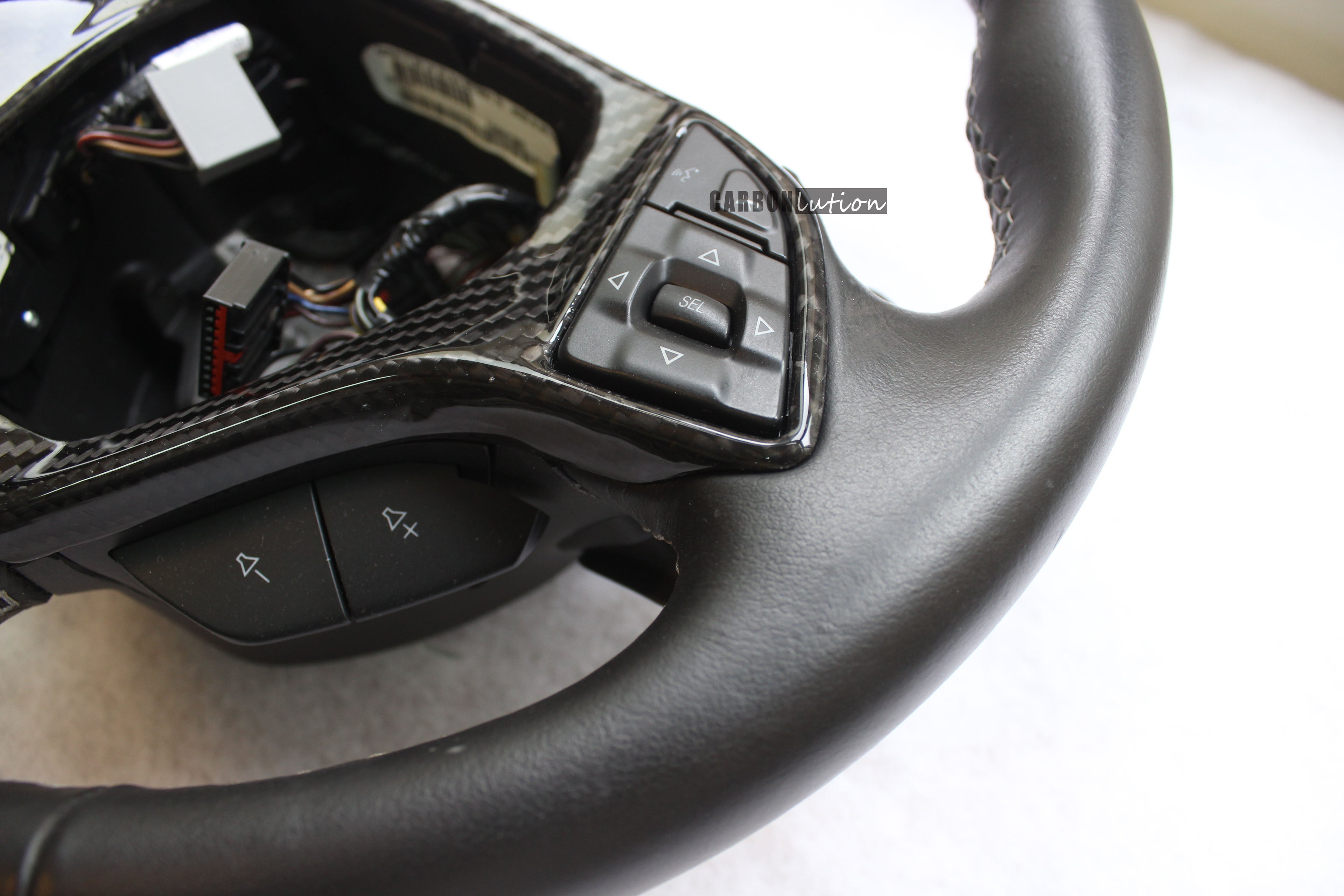 Corvette C7 carbon prepreg steering wheel bezel (replacement)
