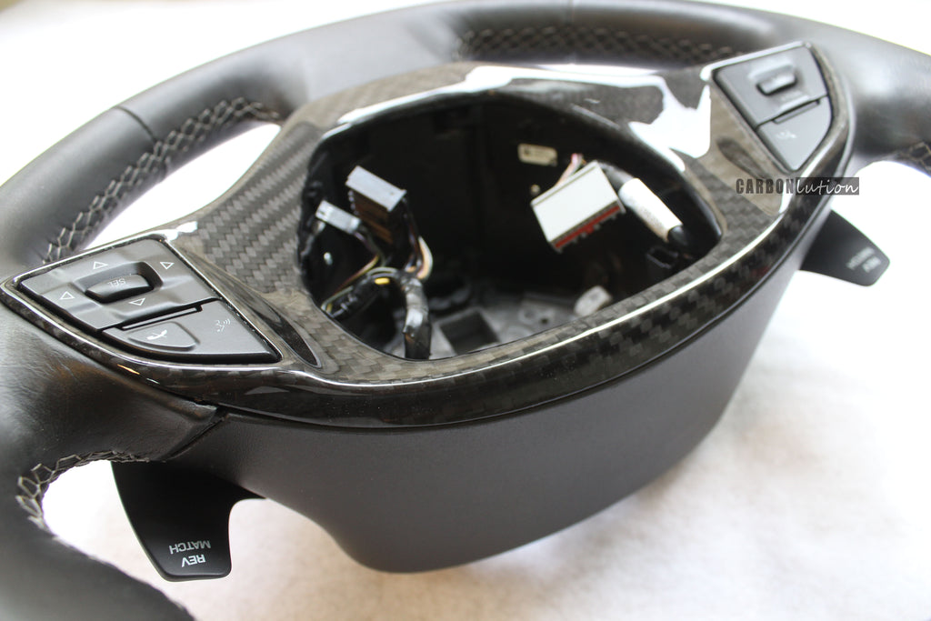 Corvette C7 carbon prepreg steering wheel bezel (replacement)