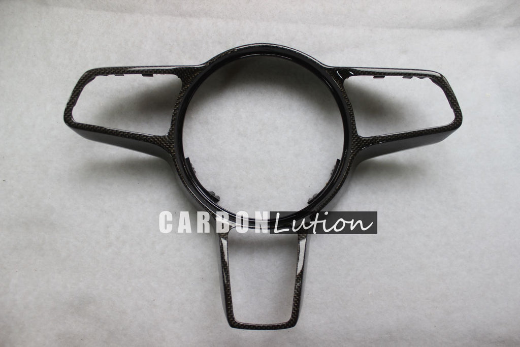 Carbon fiber sport steering wheel bezel for Porsche 991 981 718