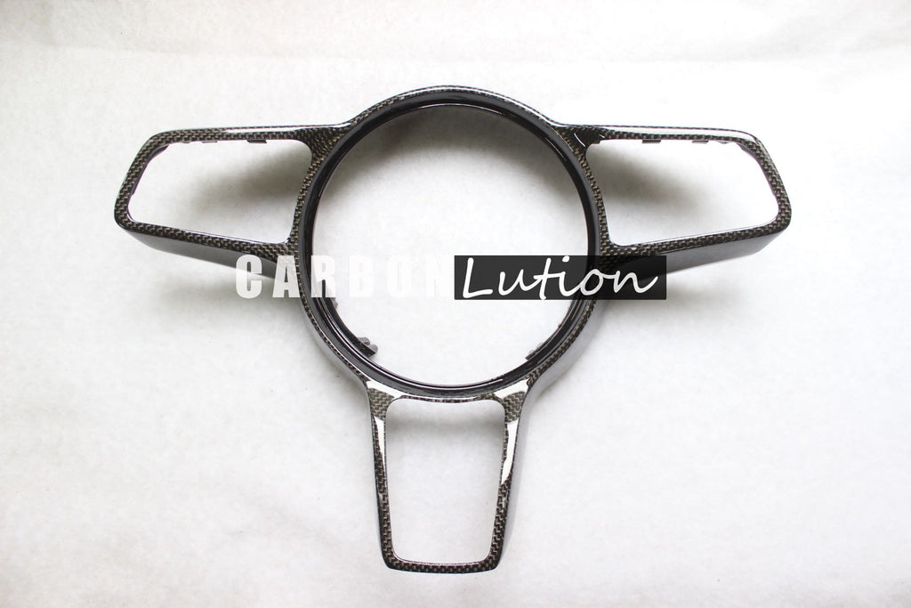 Carbon fiber sport steering wheel bezel for Porsche 991 981 718