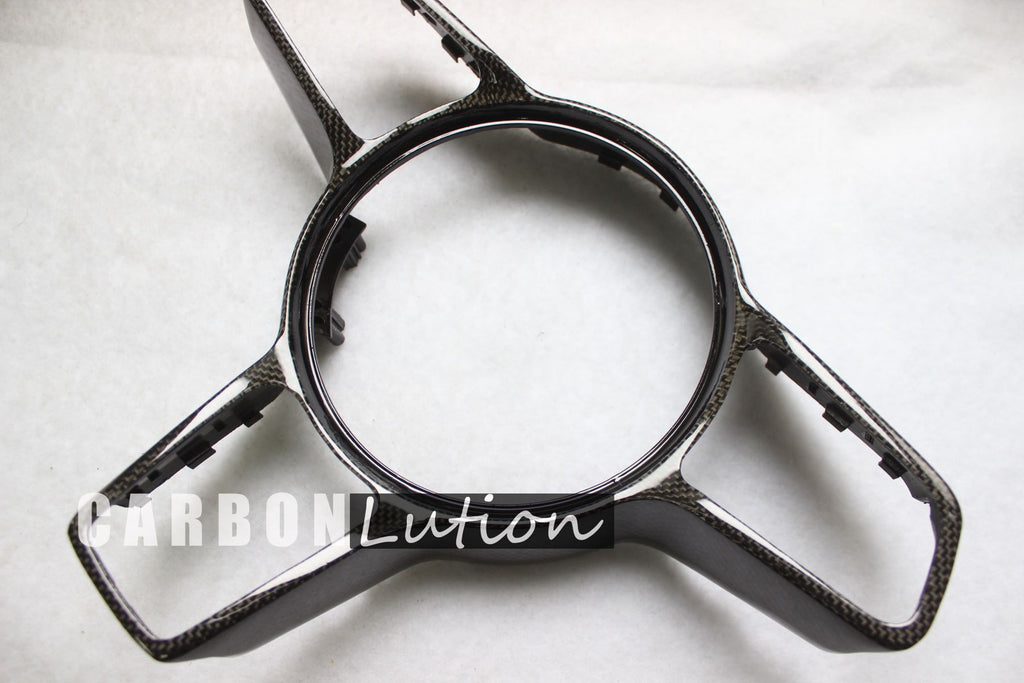 Carbon fiber sport steering wheel bezel for Porsche 991 981 718