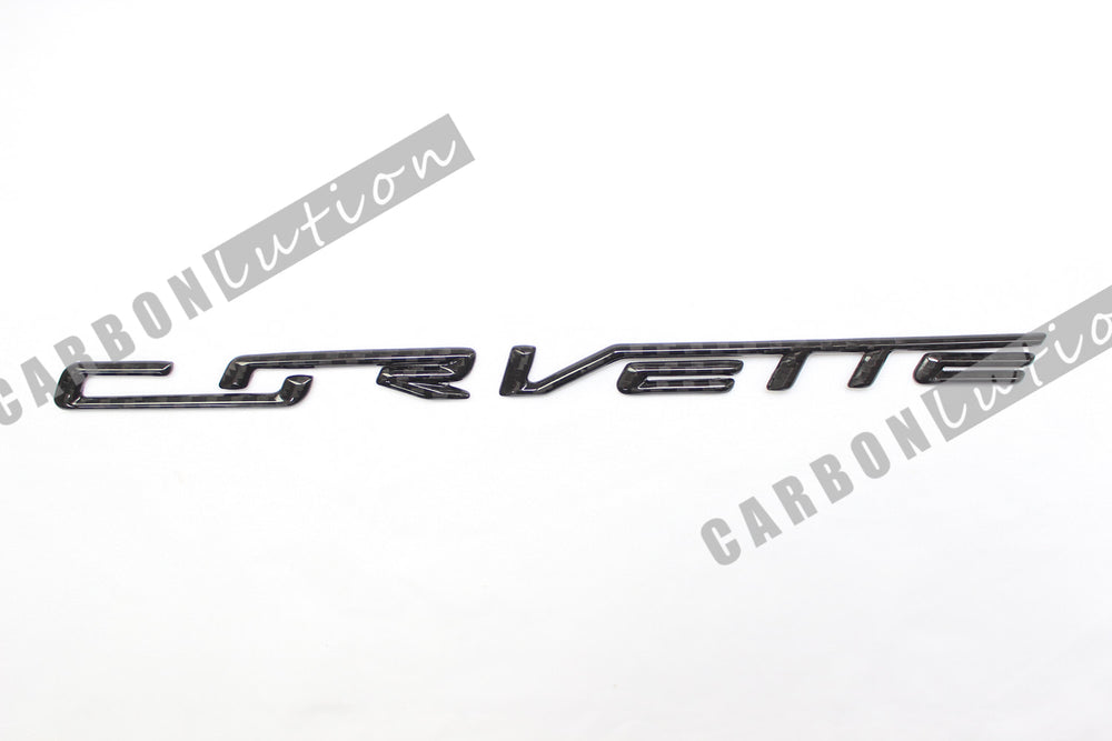 Corvette C7 carbon fiber emblem badges