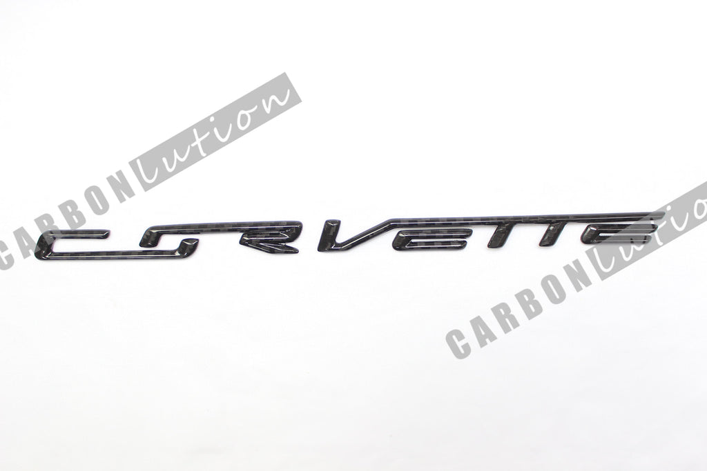 Corvette C7 carbon fiber emblem badges