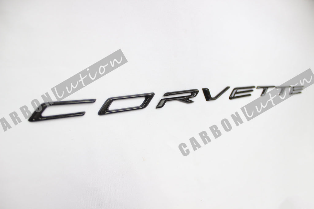 Corvette C8 carbon fiber emblem badges