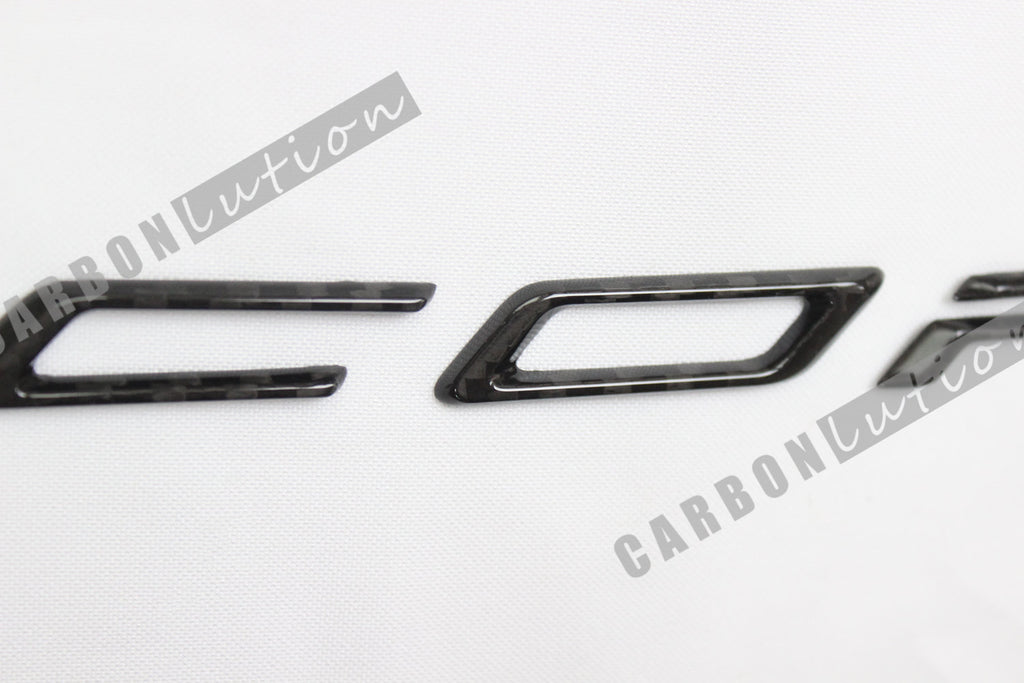 Corvette C8 carbon fiber emblem badges