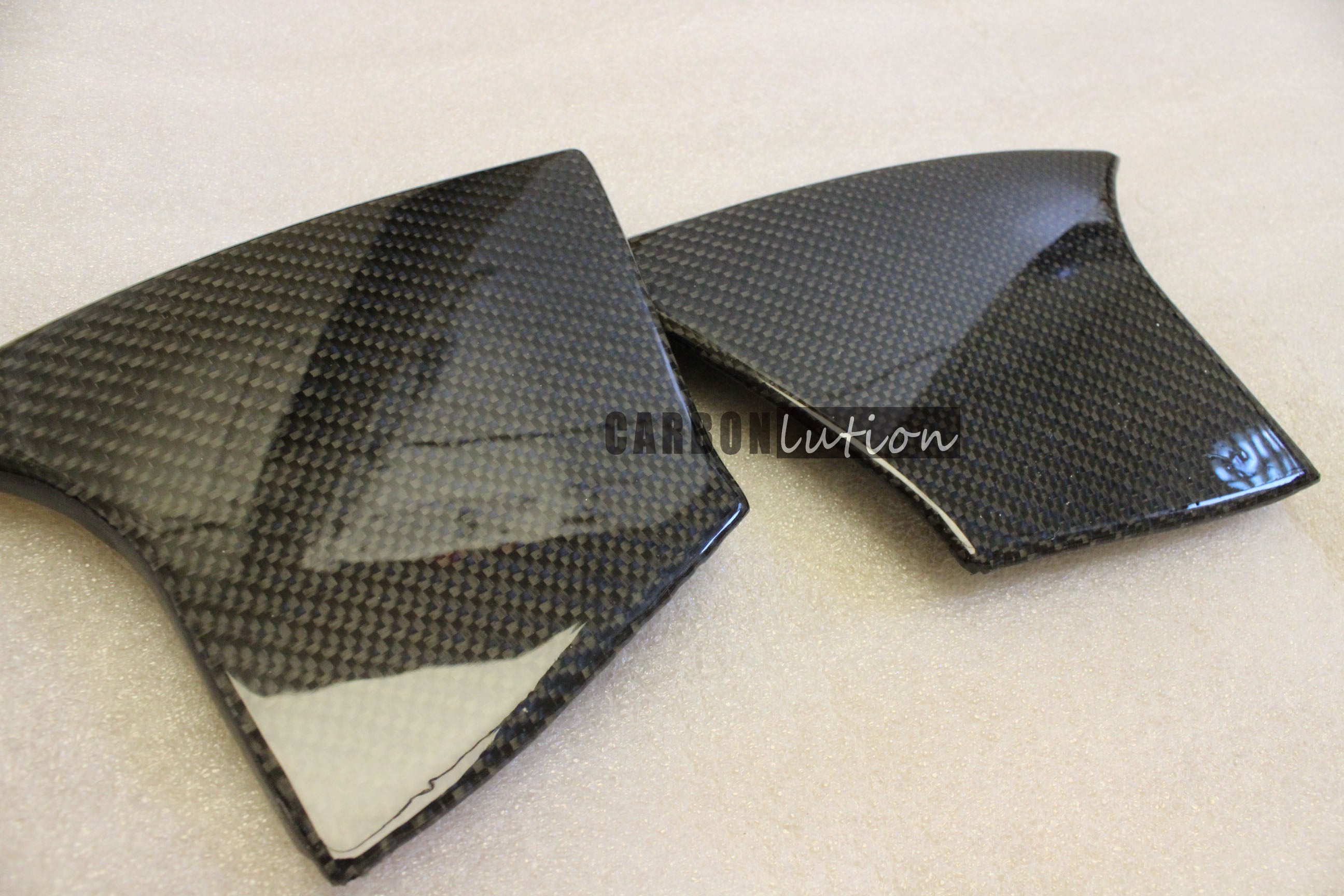 Carbon fiber center console rear trim