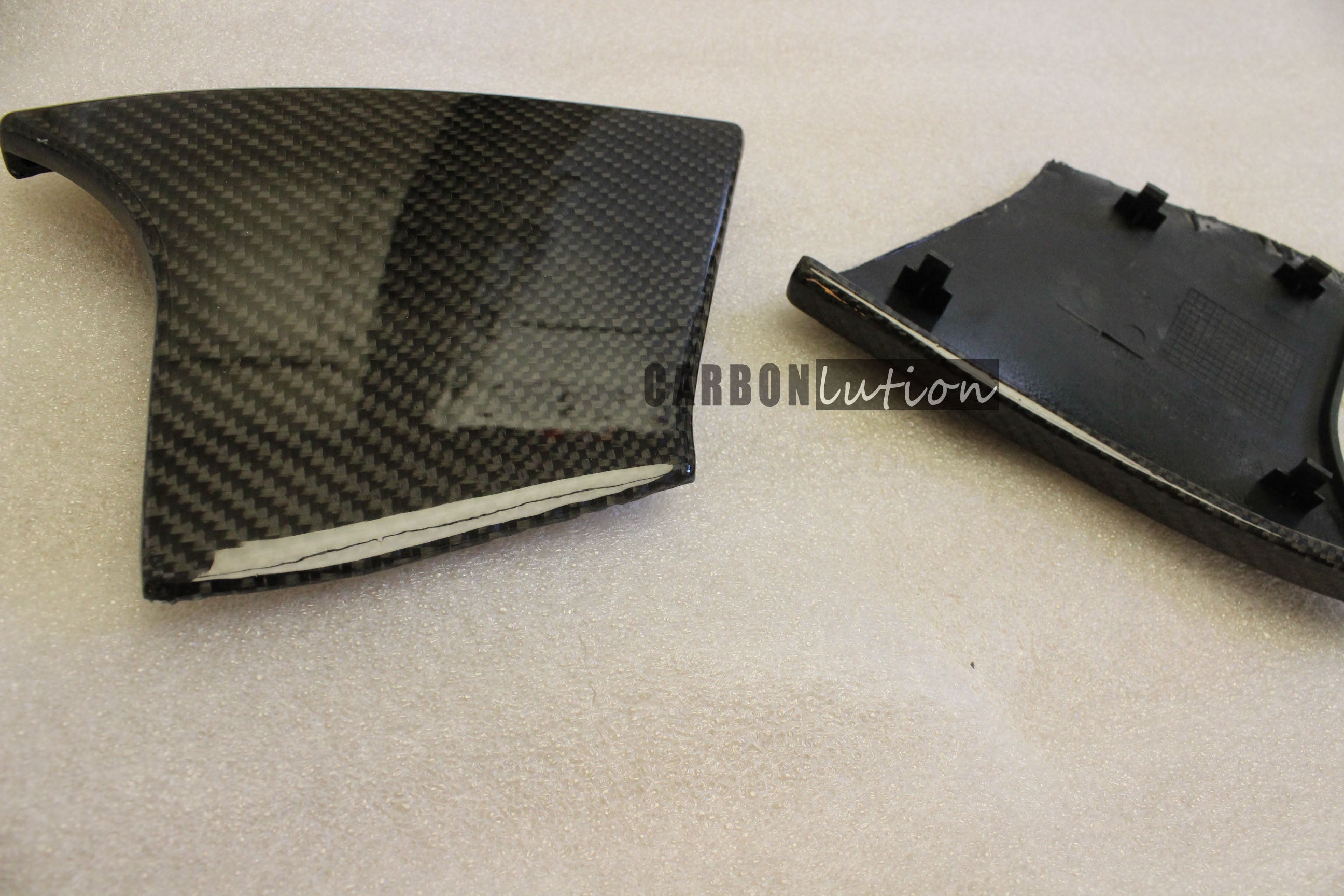Carbon fiber center console rear trim