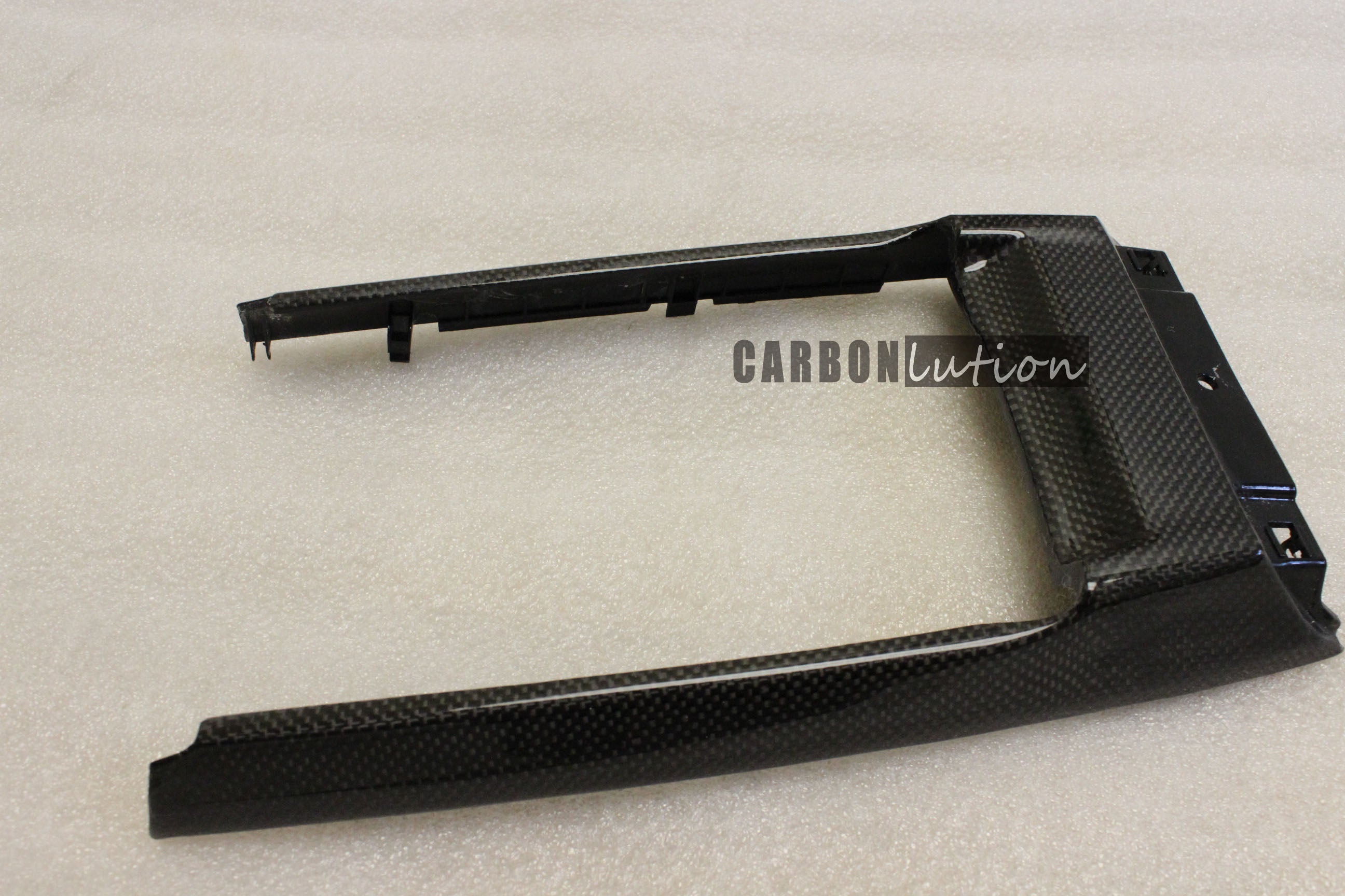 Carbon fiber center console shifter trim