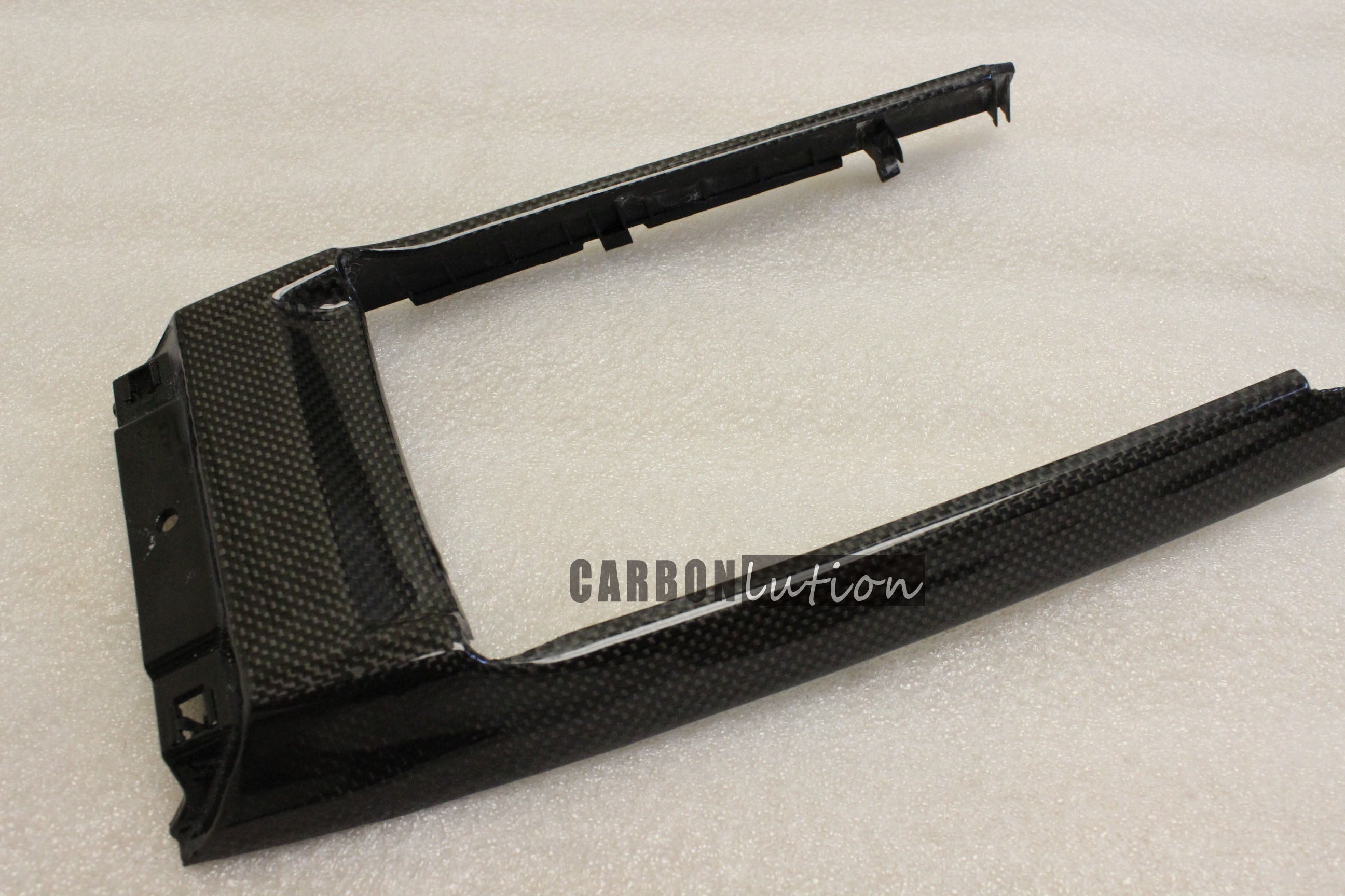 Carbon fiber center console shifter trim
