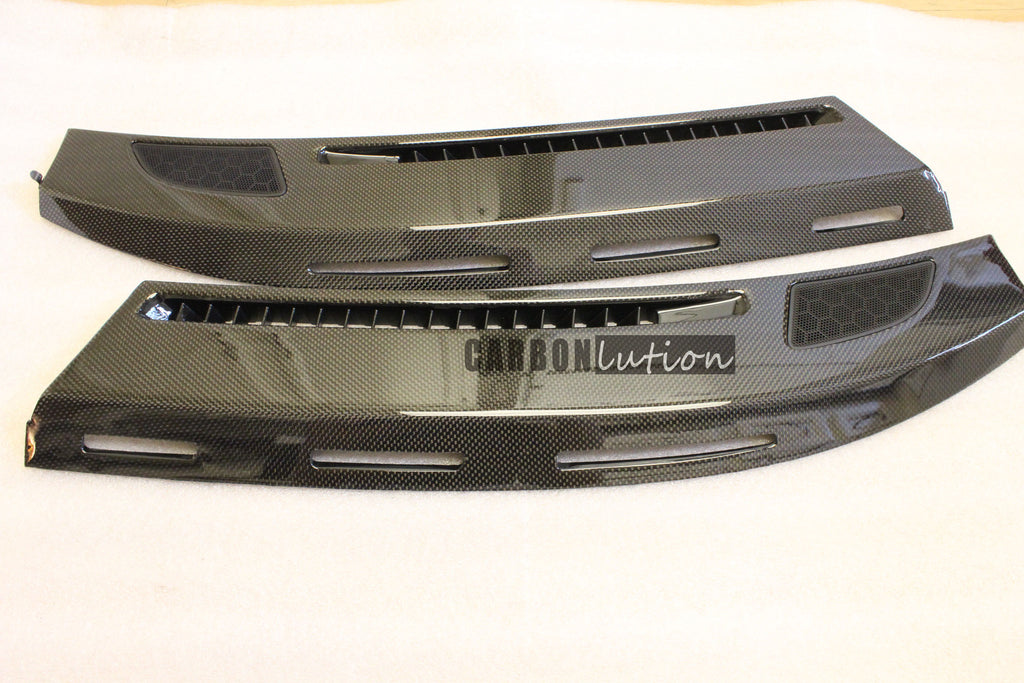 Carbon fiber dash board defroster trim