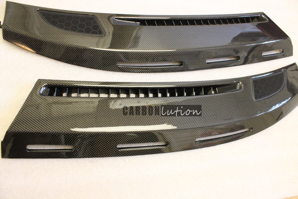 Carbon fiber dash board defroster trim