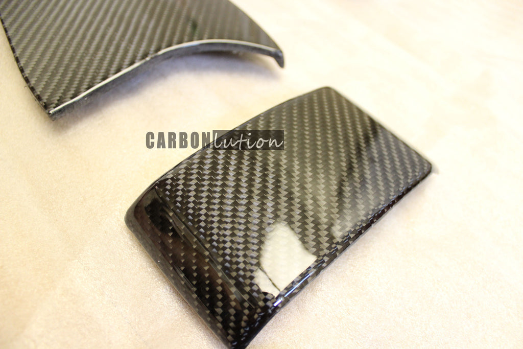Carbon fiber center console rear trim