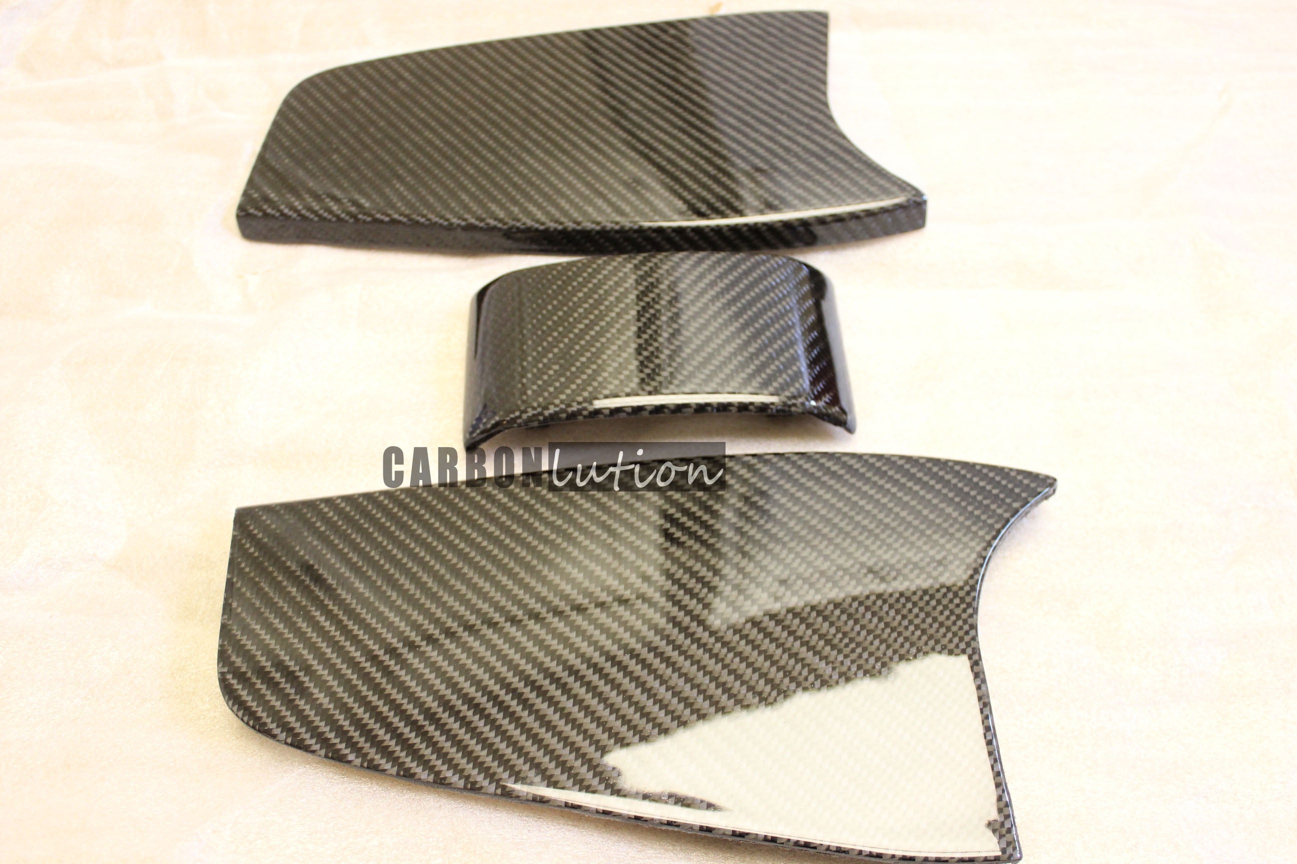 Carbon fiber center console rear trim