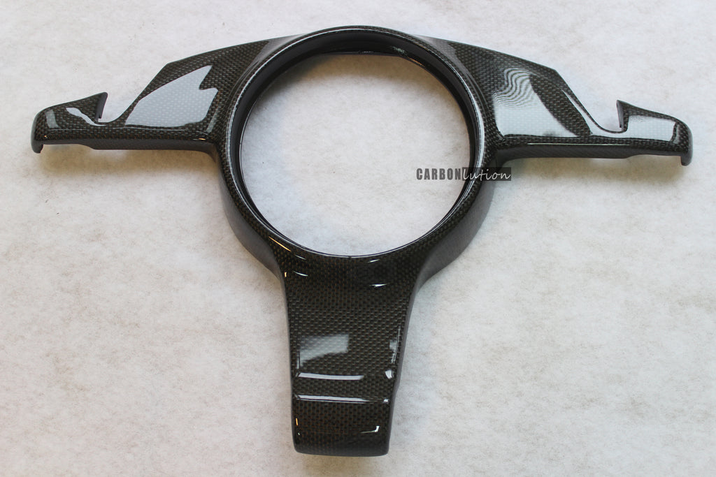 Carbon fiber steering wheel trim (For button PDK shifter)