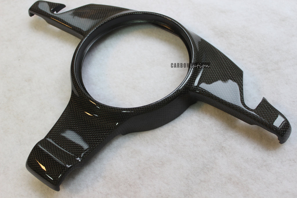 Carbon fiber steering wheel trim (For button PDK shifter)