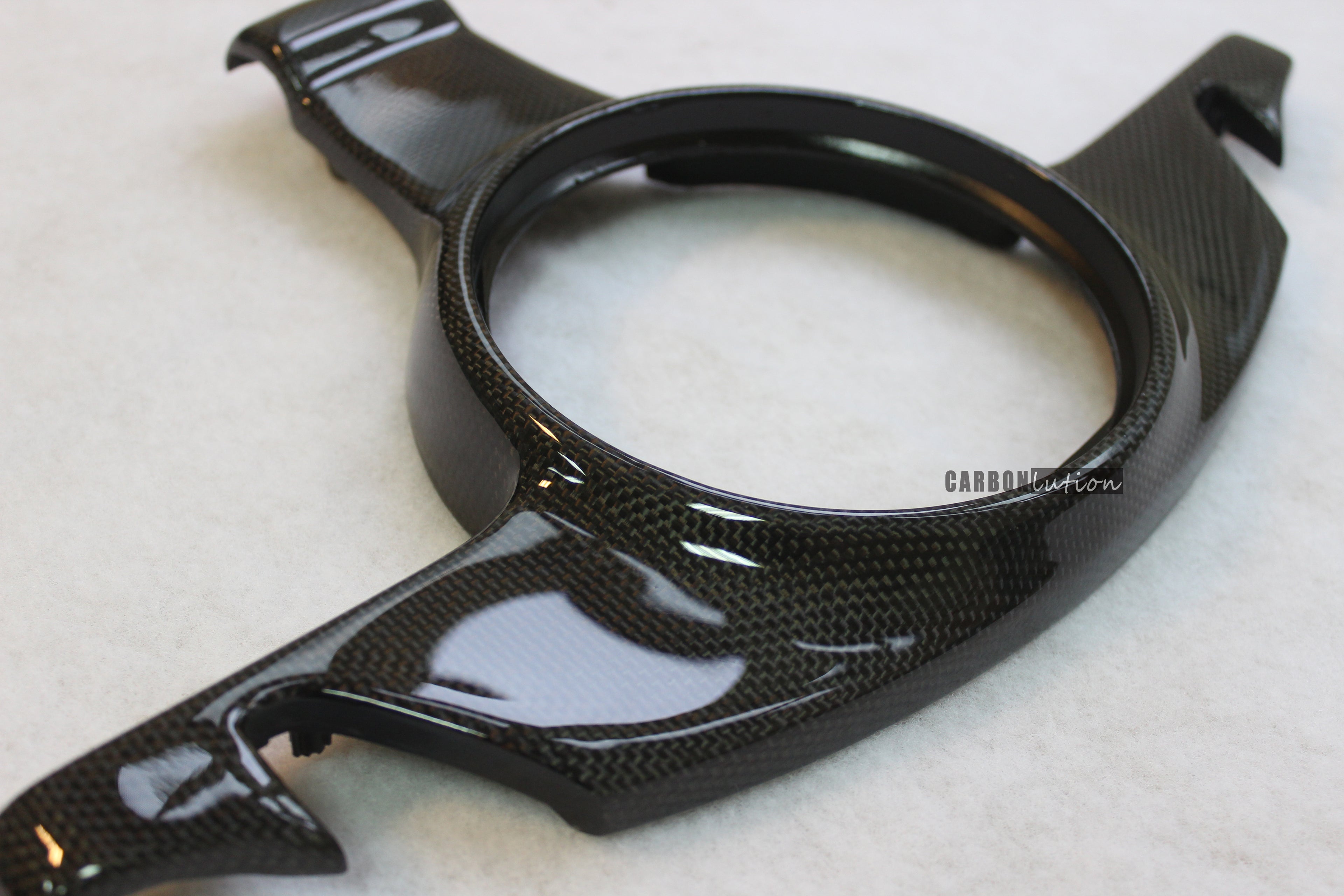Carbon fiber steering wheel trim (For button PDK shifter)