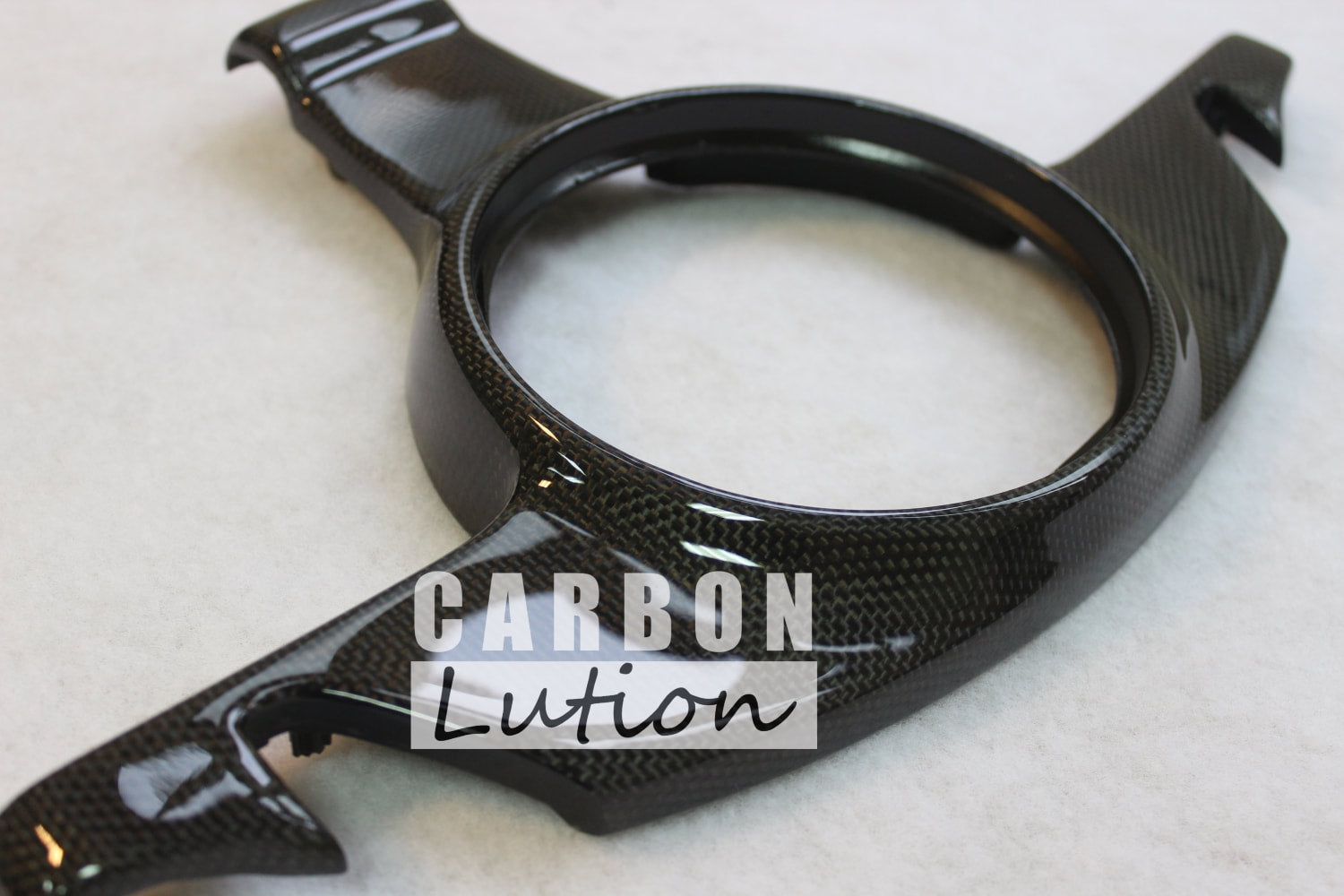 Carbon fiber steering wheel trim (For button PDK shifter)